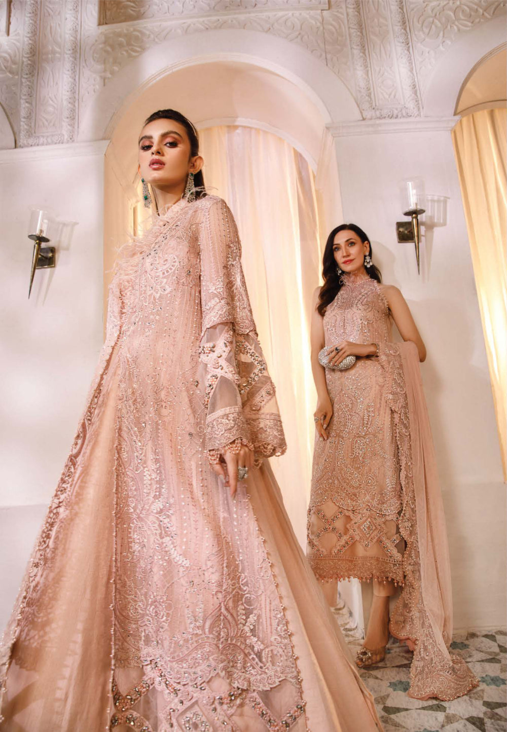 MARIA.B Embroidered Fabrics Wedding Collection Pink Dress MARIA.B Embroidered Fabrics Wedding Collection Pink Dress