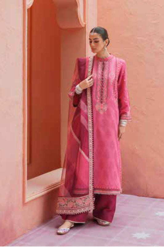 Zara Shahjahan S/S Luxury Lawn 23 Collection - Pink Suit Set