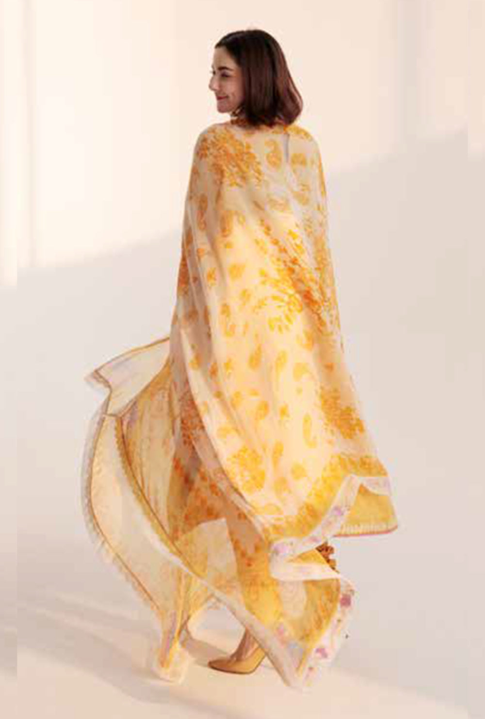 Coco By Zara Shahjahan Unstitched Lawn Summer Collection 9A – Yellow