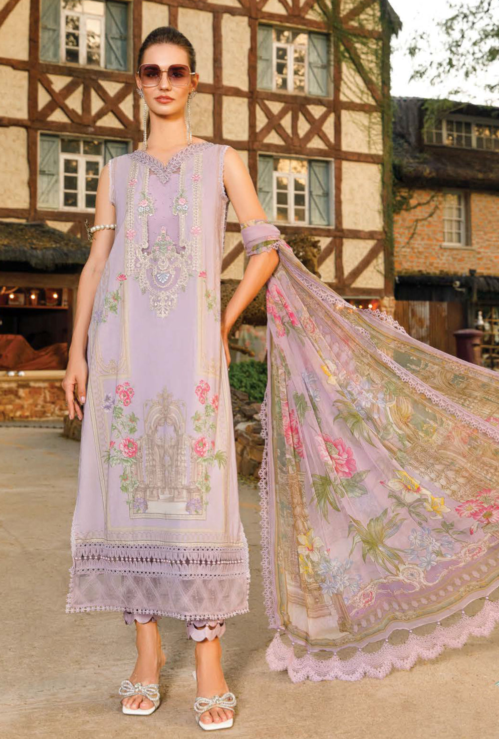 Maria.B M.Prints Spring Summer Collection 13B - Purple Maria.B M.Prints Spring Summer Collection 13B - Purple