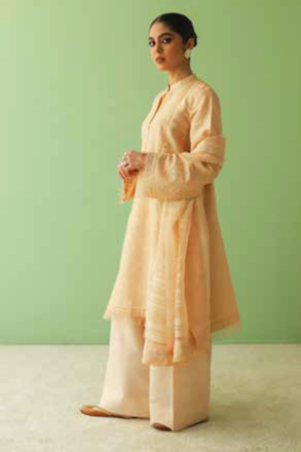 Zara Shahjahan S/S Luxury Lawn 23 Collection - Ivory Suit Set