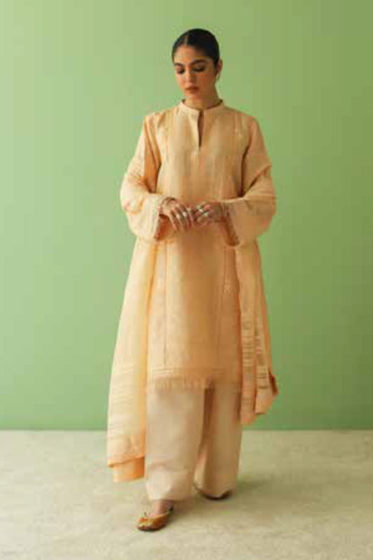 Zara Shahjahan S/S Luxury Lawn 23 Collection - Ivory Suit Set