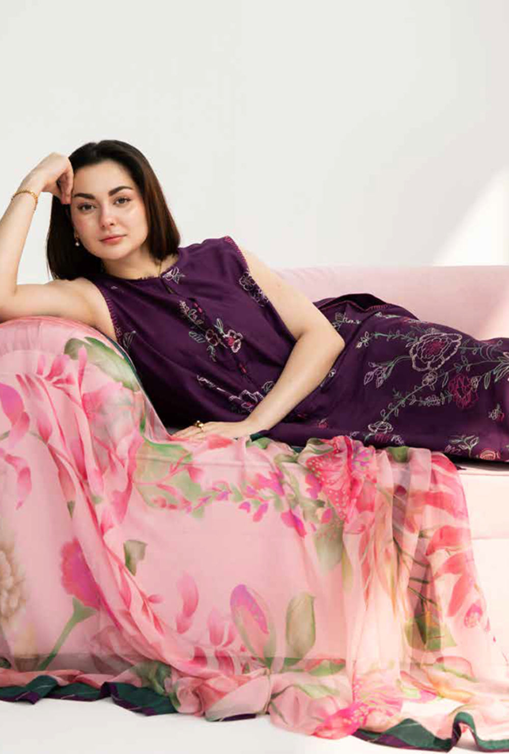 Coco By Zara Shahjahan Unstitched Lawn Summer Collection 8B – Violet