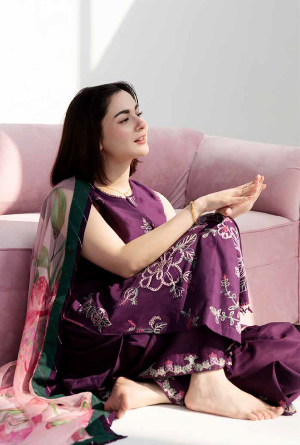 Coco By Zara Shahjahan Unstitched Lawn Summer Collection 8B – Violet