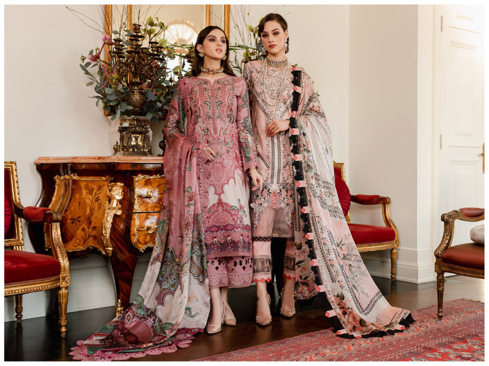 Jade By Queen's Court Pink Embroidered Lawn Collection Suit Set