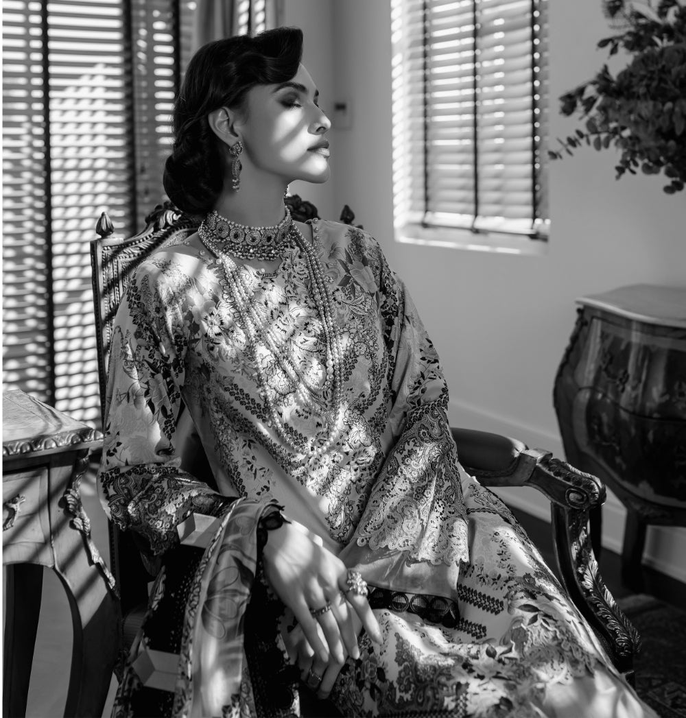 Jade By Queen's Court Embroidered Lawn Collection - Pink Suit Set