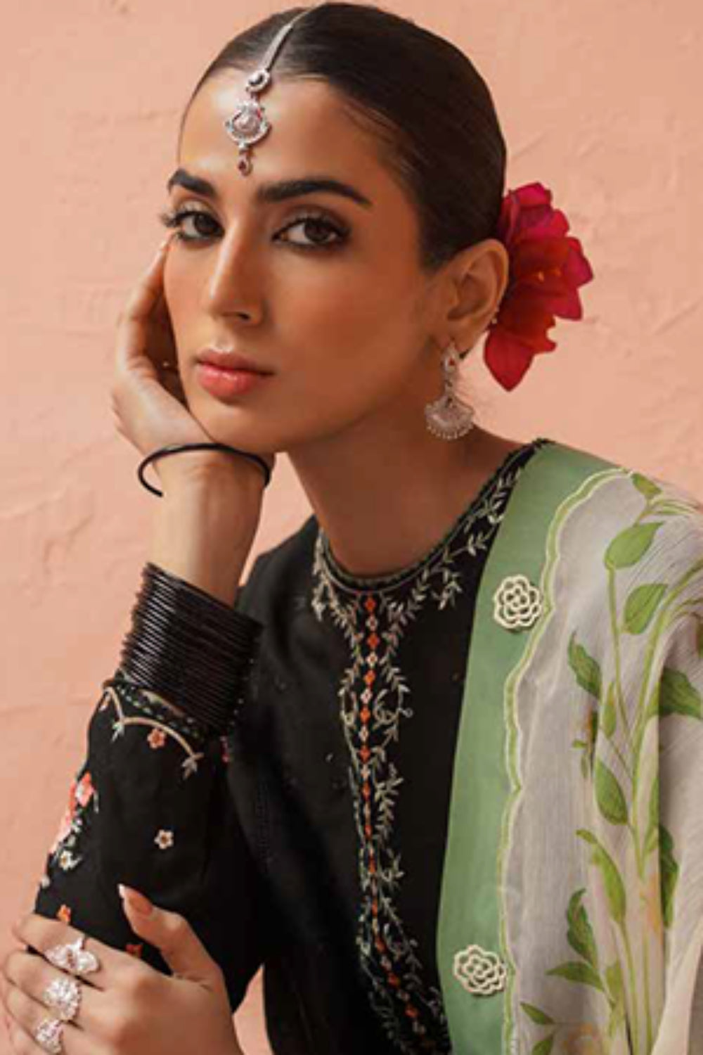 Zara Shahjahan S/S Luxury Lawn 23 Collection - Black Suit Set