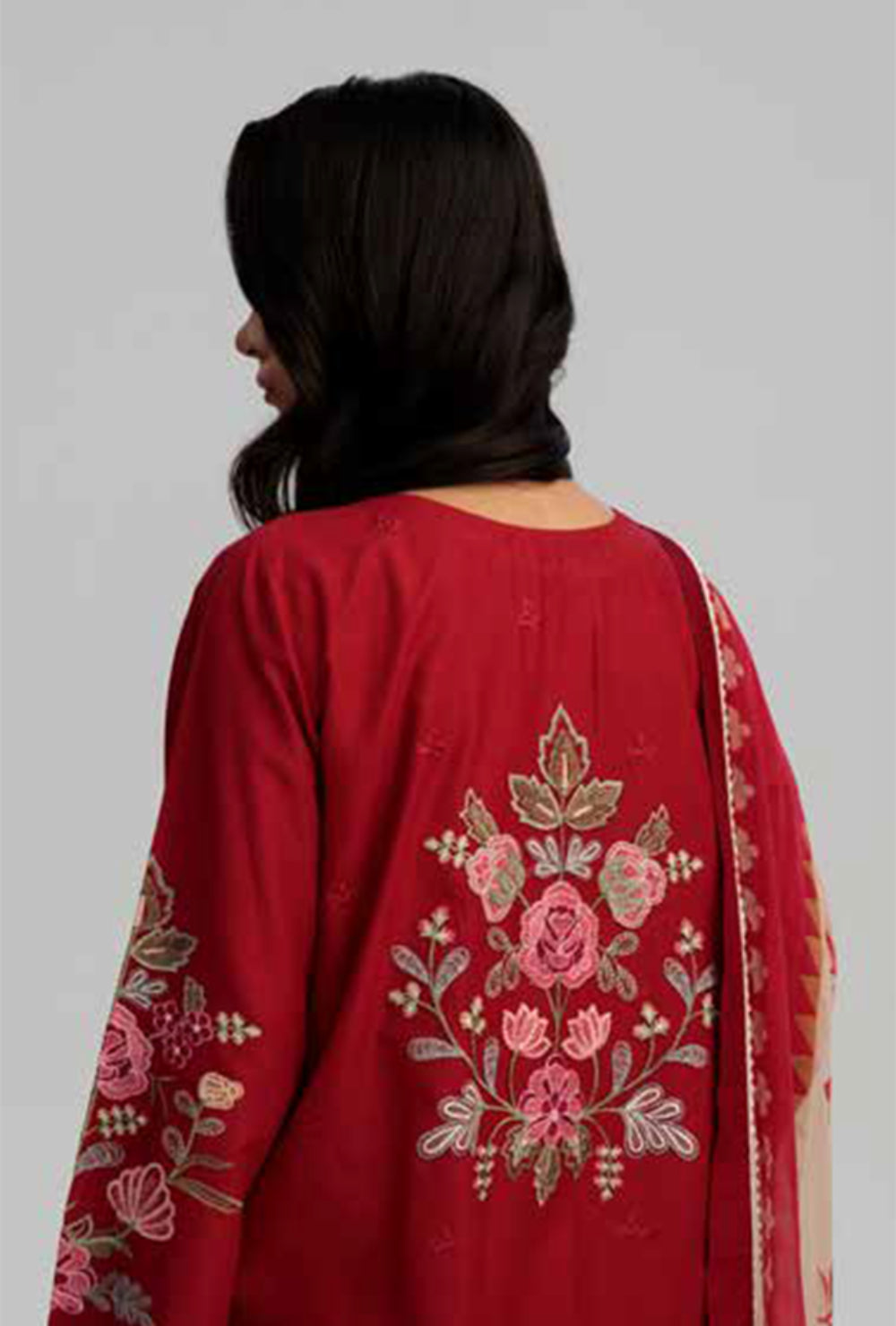 Coco By Zara Shahjahan Unstitched Lawn Summer Collection 7B – Red