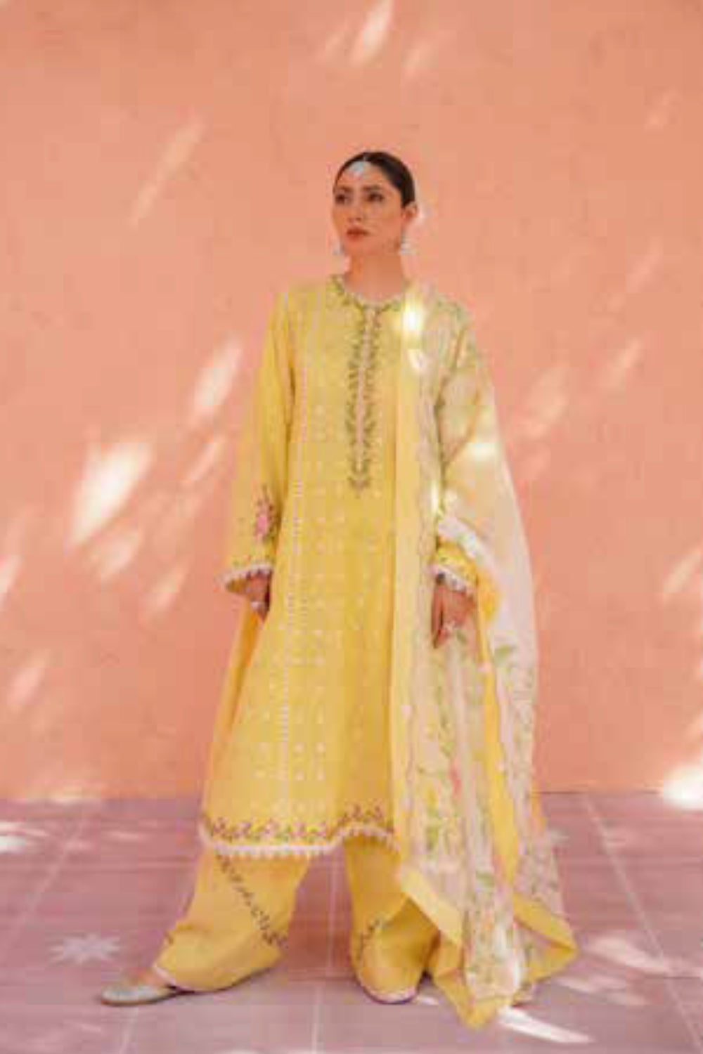 Zara Shahjahan S/S Luxury Lawn 23 Collection - Yellow Suit Set