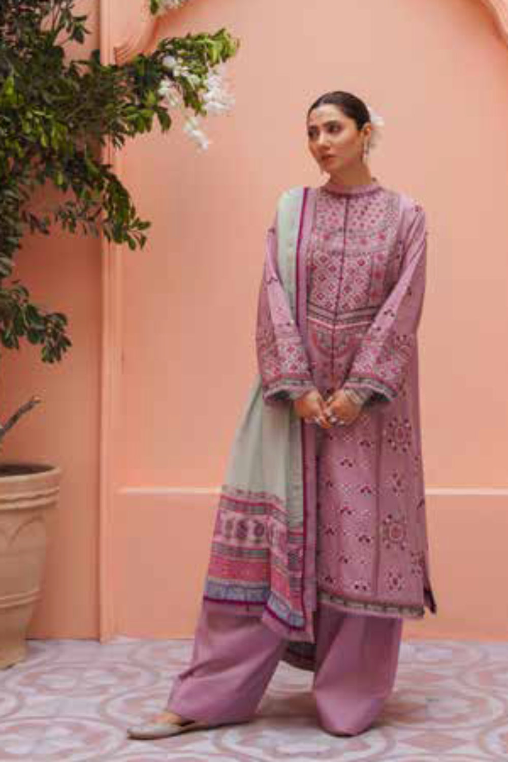 Zara Shahjahan S/S Luxury Lawn 23 Collection - Lilac Suit Set
