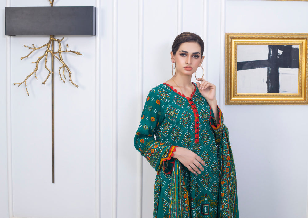 Erum Misha Printed Lawn Collection Printed Suit-Set