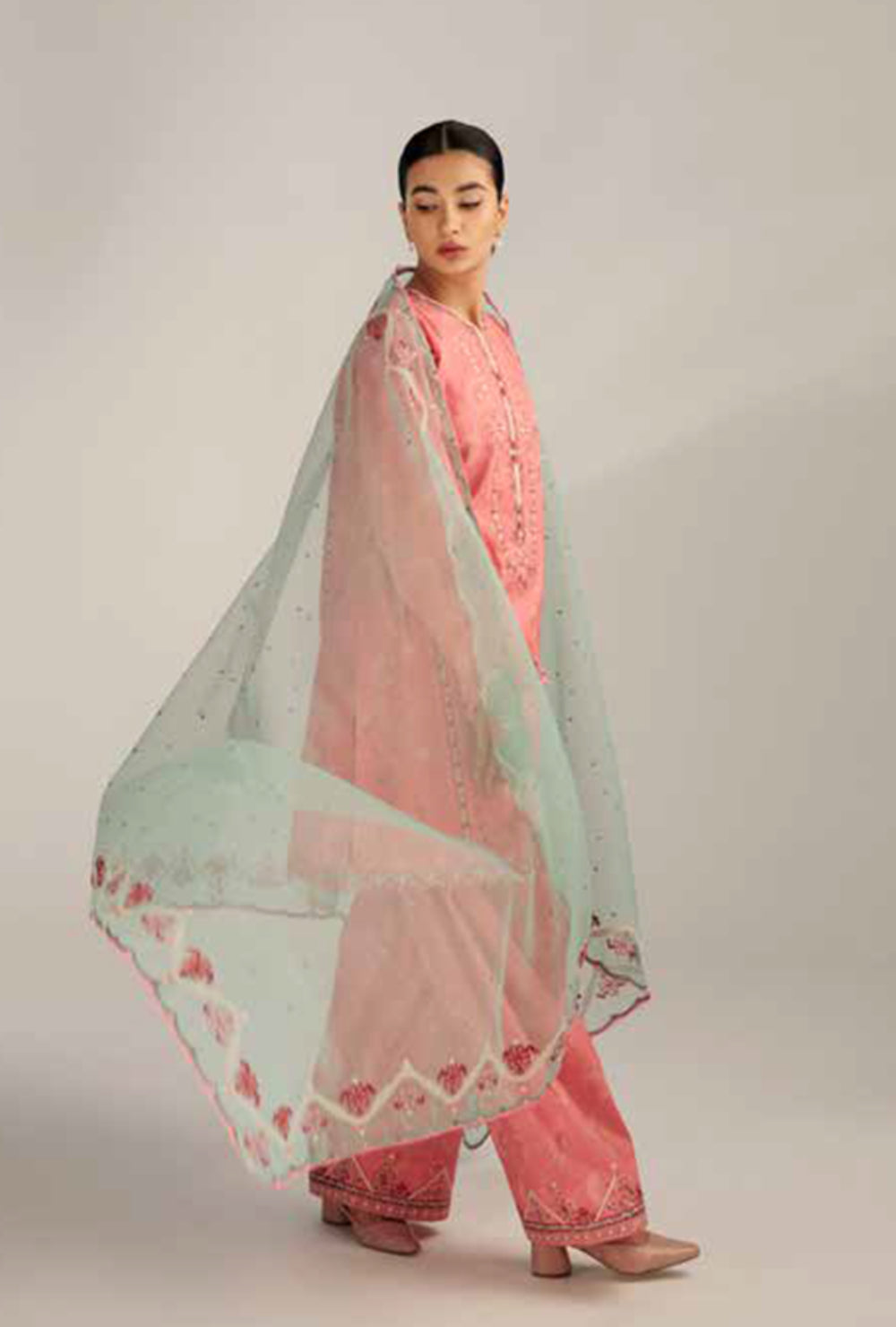 Coco By Zara Shahjahan Unstitched Lawn Summer Collection 6A – Pink