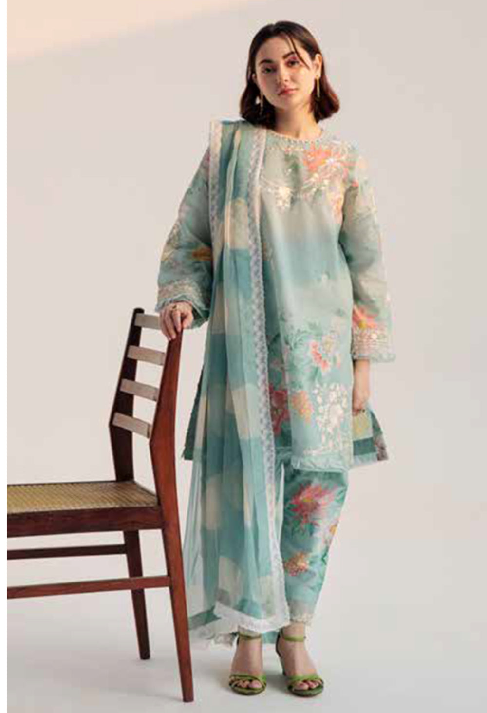 Coco By Zara Shahjahan Unstitched Lawn Summer Collection 5B – Blue