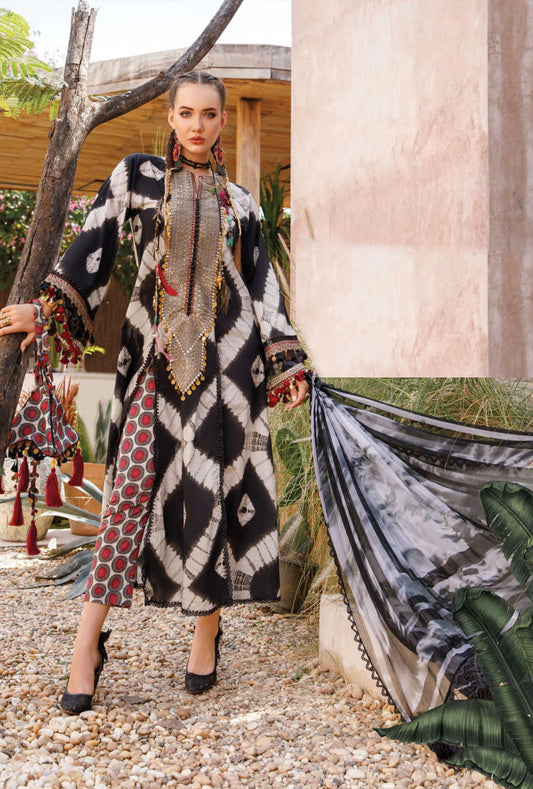 Maria.B M.Prints Spring Summer Printed Collection – 2B - Black