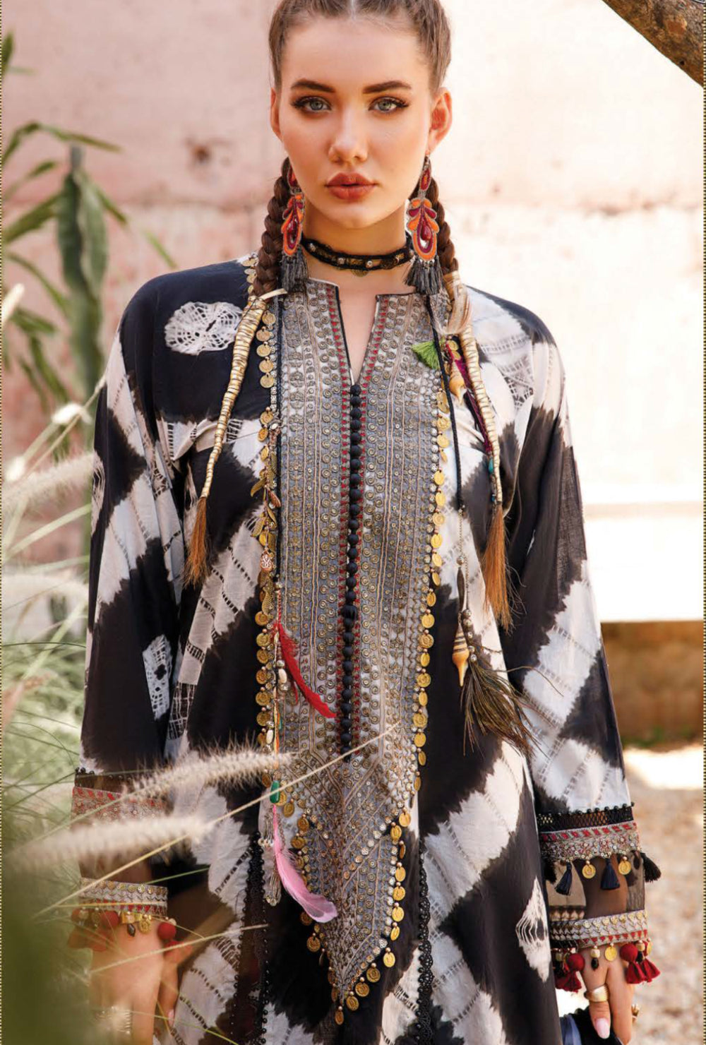 Maria.B M.Prints Spring Summer Printed Collection – 2B - Black