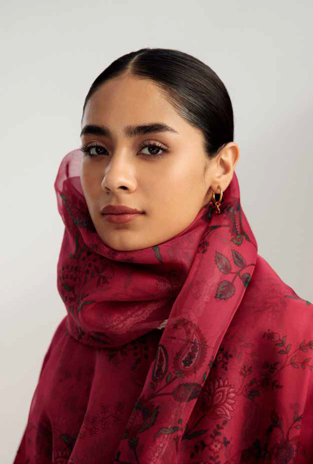 Coco By Zara Shahjahan Unstitched Lawn Summer Collection 3B – Red