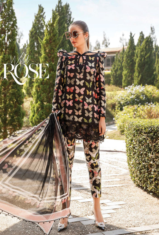 Maria.B M.Prints Spring Summer Floral Collection – 1B - Black