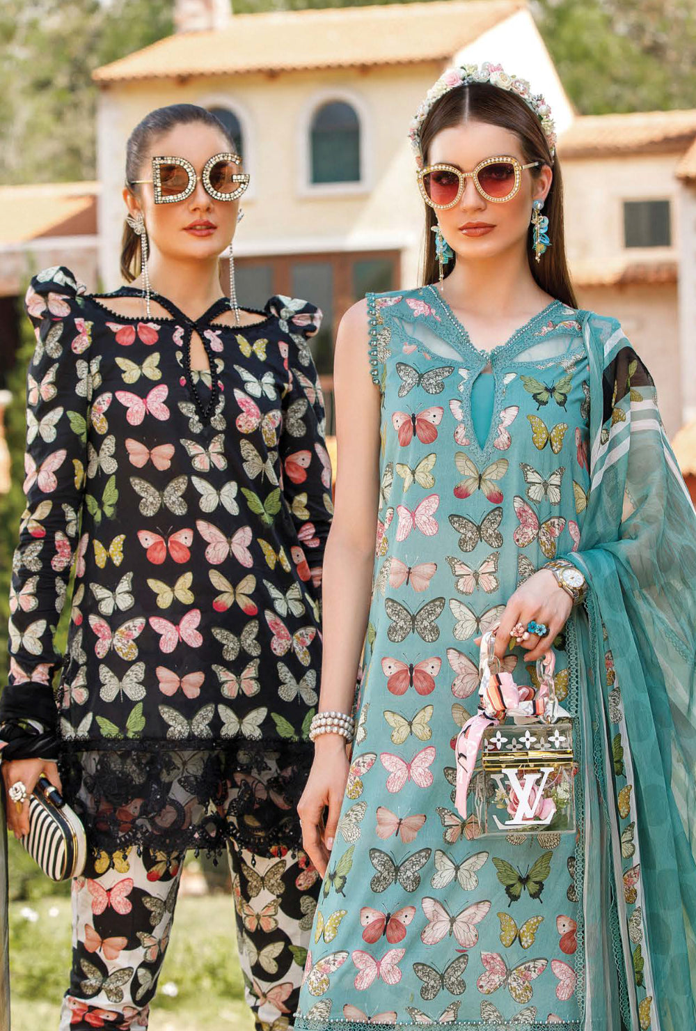 Maria.B M.Prints Spring Summer Floral Collection – 1A - Turquoise Blue