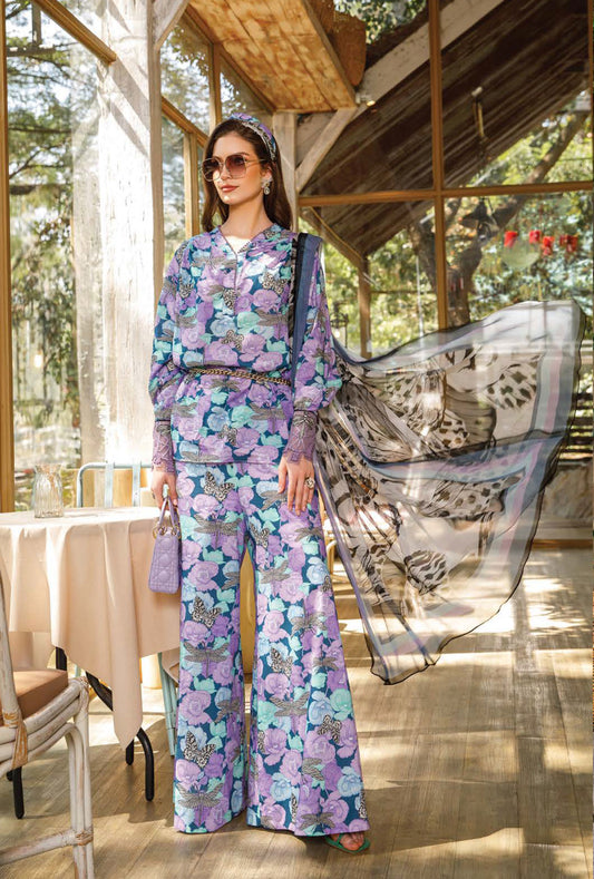 Maria.B M.Prints Spring Summer Floral Collection – 10B - Purple