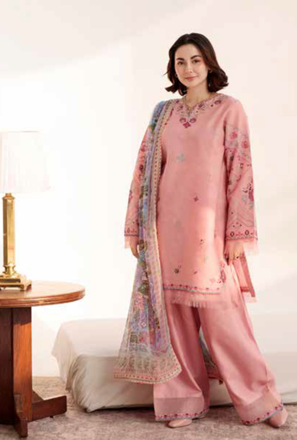 Coco By Zara Shahjahan Unstitched Lawn Summer Collection 2A – Peach