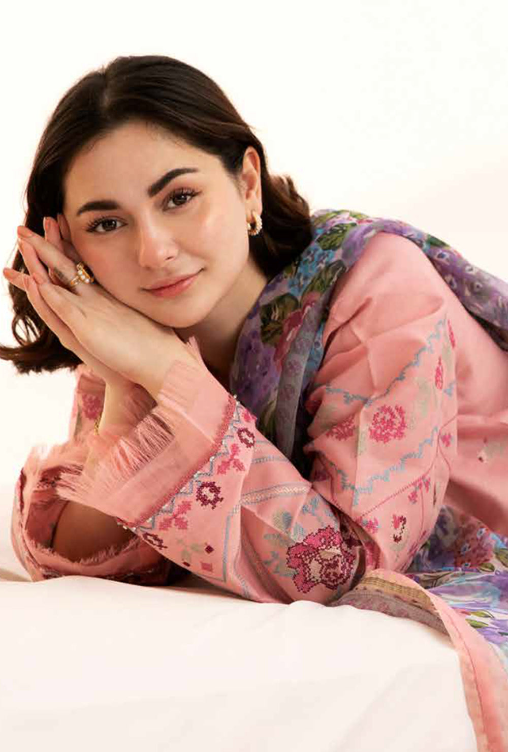 Coco By Zara Shahjahan Unstitched Lawn Summer Collection 2A – Peach
