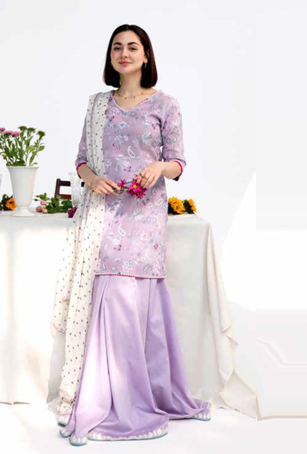 Coco By Zara Shahjahan Unstitched Lawn Summer Collection 1B – Lilac