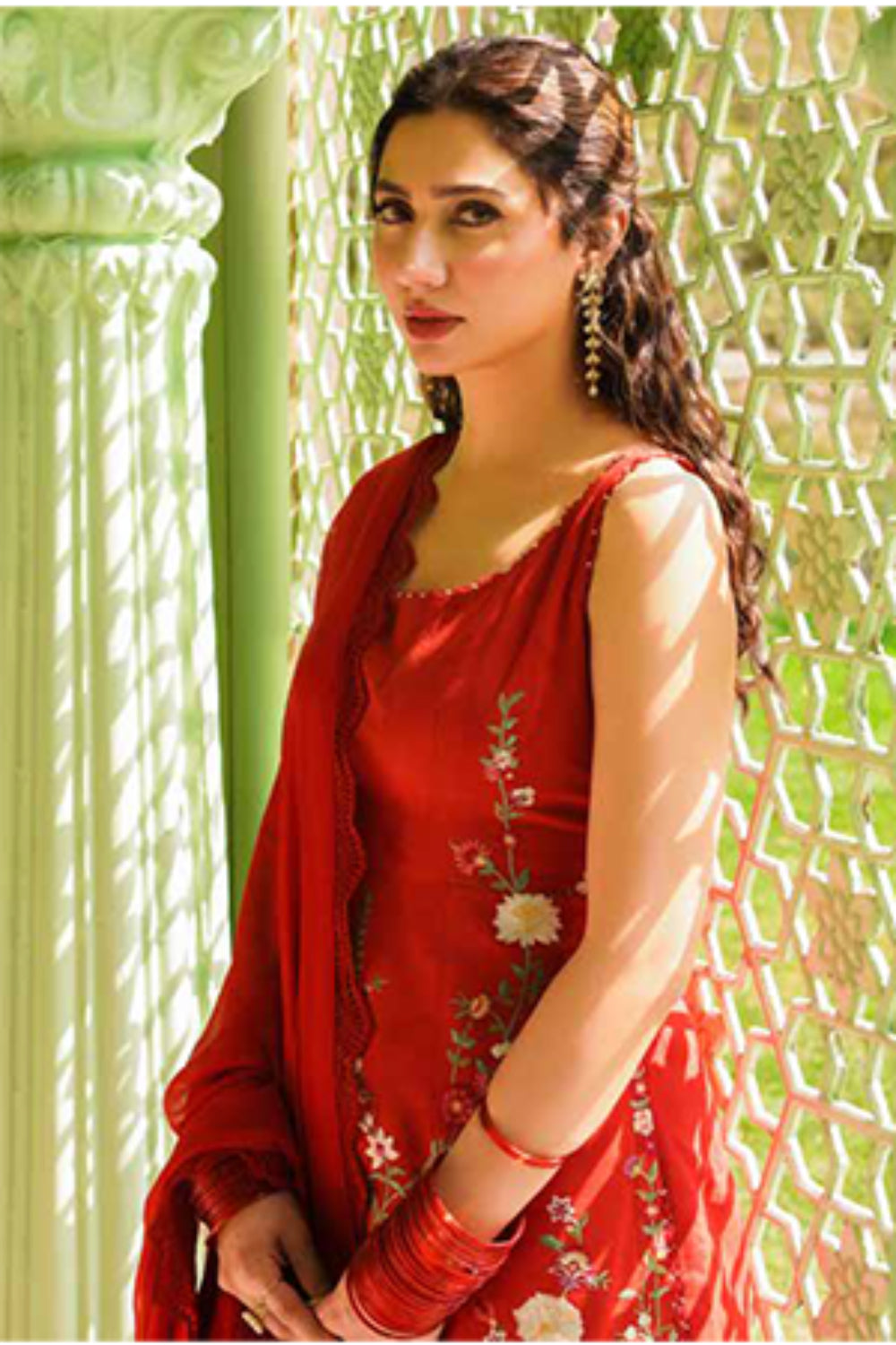 Zara Shahjahan S/S Luxury Lawn 23 Collection - Red Sharara Set