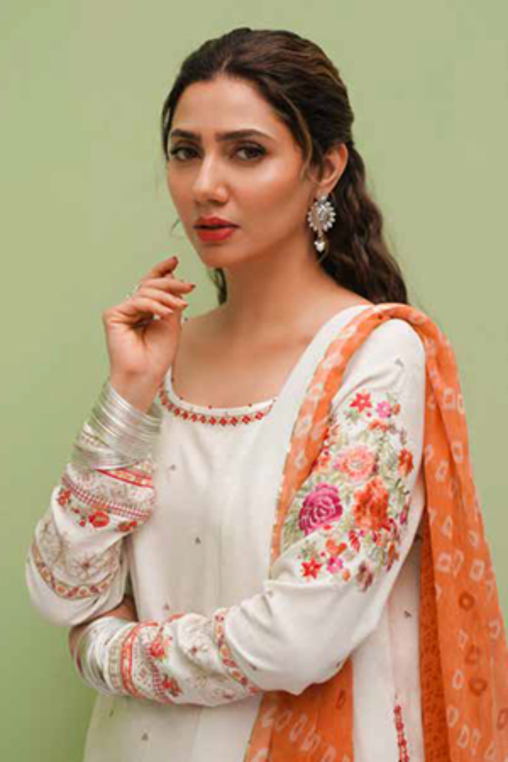 Zara Shahjahan S/S Lawn 23 Collection - White Floral Sharara Set