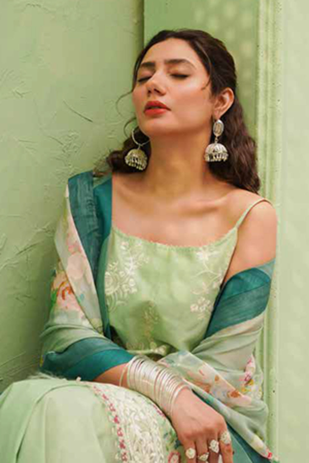 Zara Shahjahan S/S Luxury Lawn 23 Collection - Pista Green Sharara Set