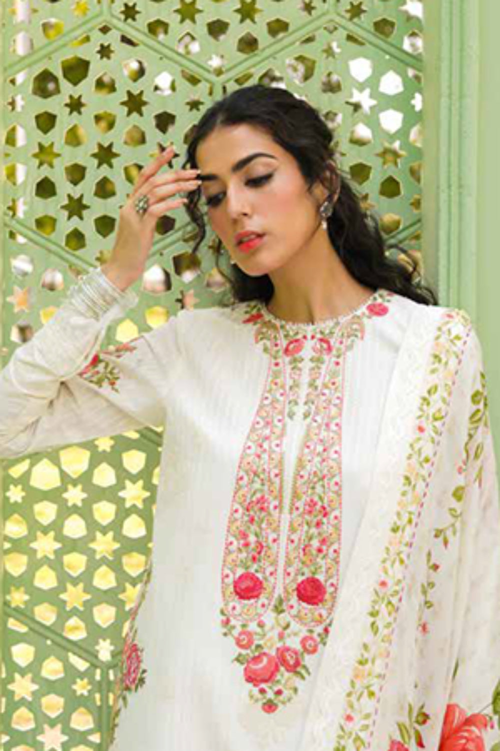 Zara Shahjahan S/S Luxury Lawn 23 Collection - White Sharara Set