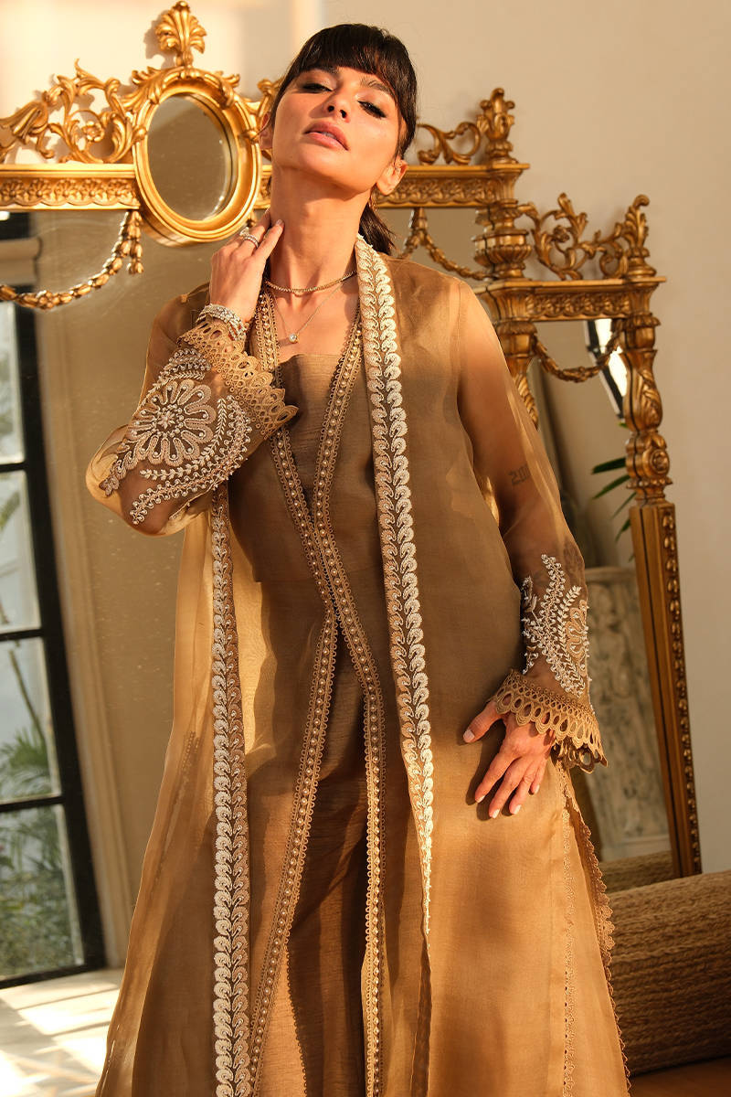 Caramel Shirt With Pants | Eid Edit '26 | FARIDA HASAN