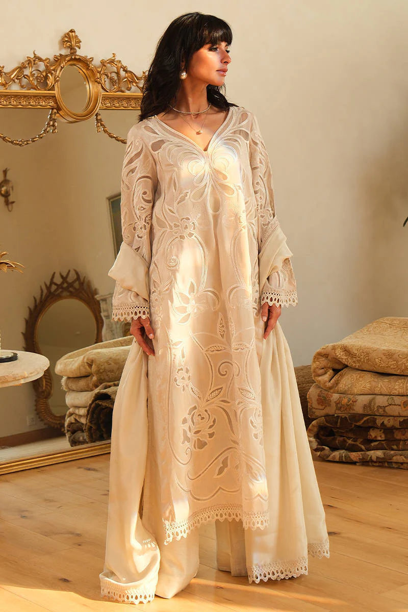 Creme With Pants And Dupatta | Eid Edit '26 | FARIDA HASAN