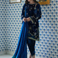 Lujain Navy Shirt And Dupatta | Velvet | FARAH TALIB AZIZ