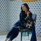 Lujain Navy Shirt And Dupatta | Velvet | FARAH TALIB AZIZ