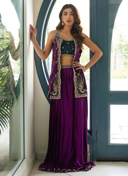 Nisreen Jacket And Blouse | Velvet | FARAH TALIB AZIZ