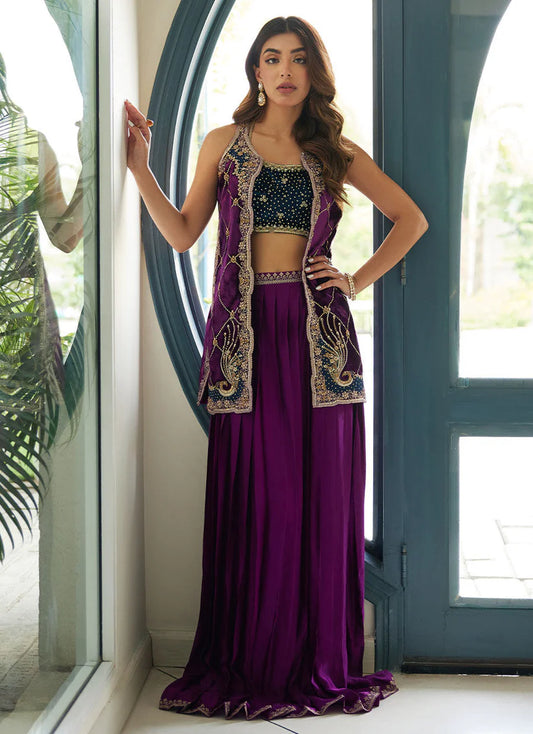 Nisreen Jacket And Blouse | Velvet | FARAH TALIB AZIZ