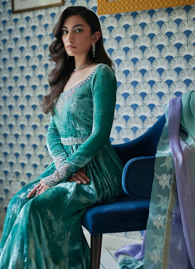 Naja Aqua Kalidaar And Dupatta | Velvet | FARAH TALIB AZIZ