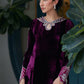 Nuha Plum Shirt And Silk Dupatta | Velvet | FARAH TALIB AZIZ