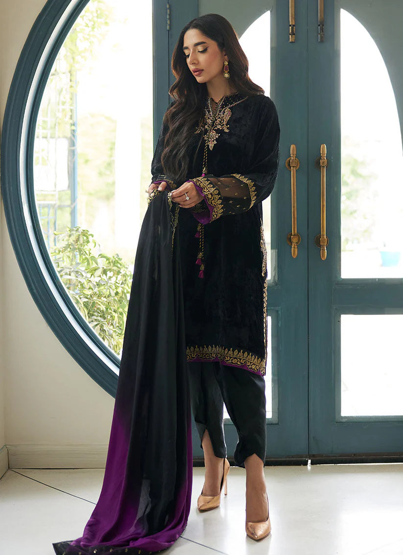 Sabeel Shirt And Dupatta | Velvet | FARAH TALIB AZIZ