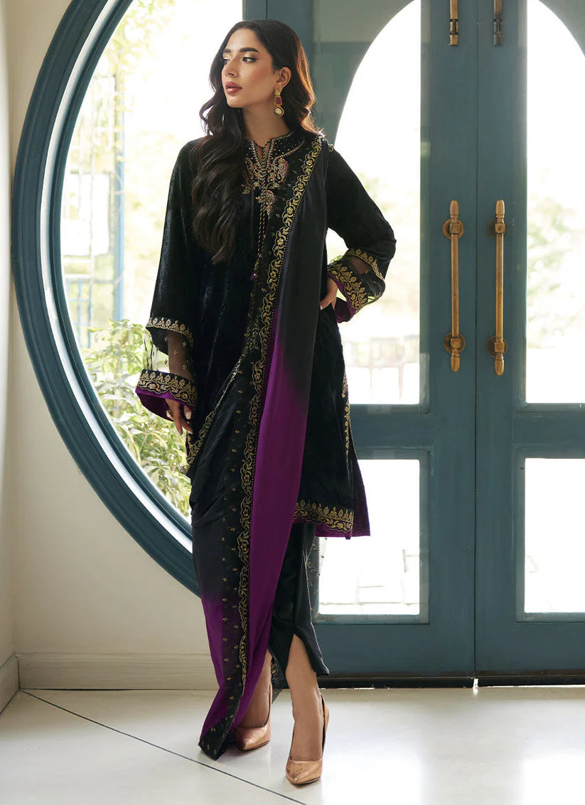 Sabeel Shirt And Dupatta | Velvet | FARAH TALIB AZIZ