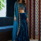 Marli Onyx Saree And Velvet Blouse | Velvet | FARAH TALIB AZIZ