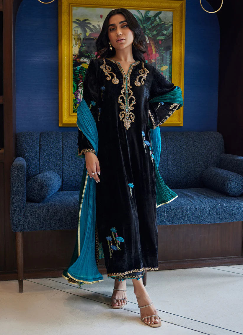 Vania Shirt And Dupatta | Velvet | FARAH TALIB AZIZ