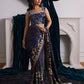 Alixia Charmeuse Saree With Velvet Blouse | Velvet | FARAH TALIB AZIZ
