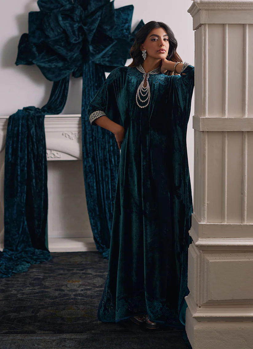 Alita Emerald Kaftan | Velvet | FARAH TALIB AZIZ