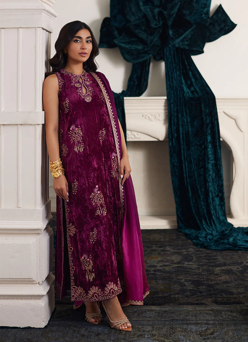 Chantelle Shirt And Dupatta | Velvet | FARAH TALIB AZIZ