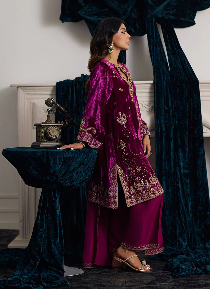 Emili Velvet Shirt And Dupatta | Velvet | FARAH TALIB AZIZ