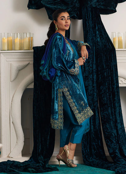 Stixx Shirt And Dupatta | Velvet | FARAH TALIB AZIZ