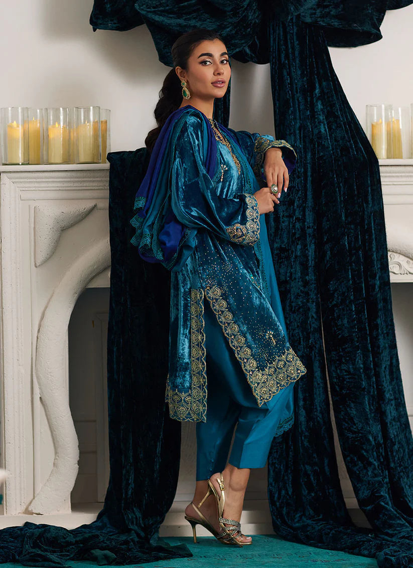 Stixx Shirt And Dupatta | Velvet | FARAH TALIB AZIZ