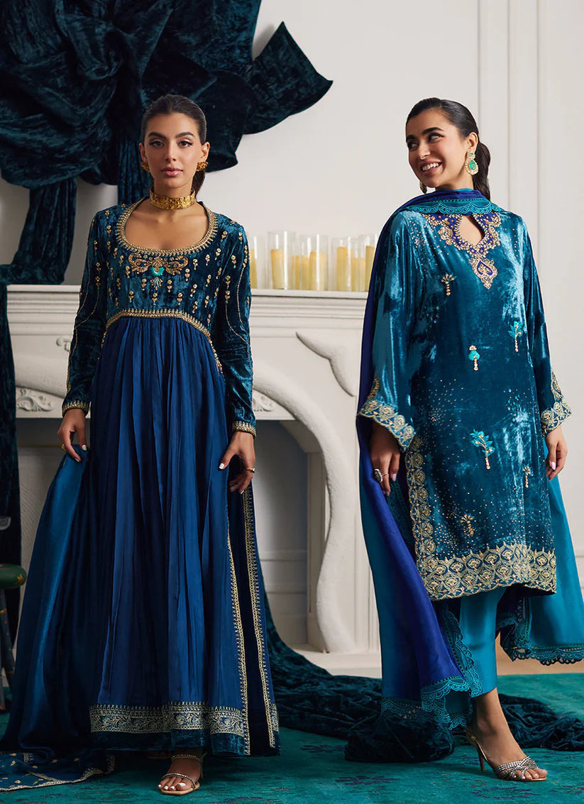 Edie Shirt And Dupatta | Velvet | FARAH TALIB AZIZ