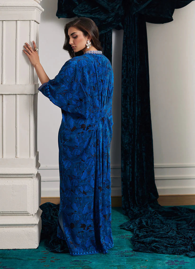 Roz Sapphire Kaftan | Velvet | FARAH TALIB AZIZ